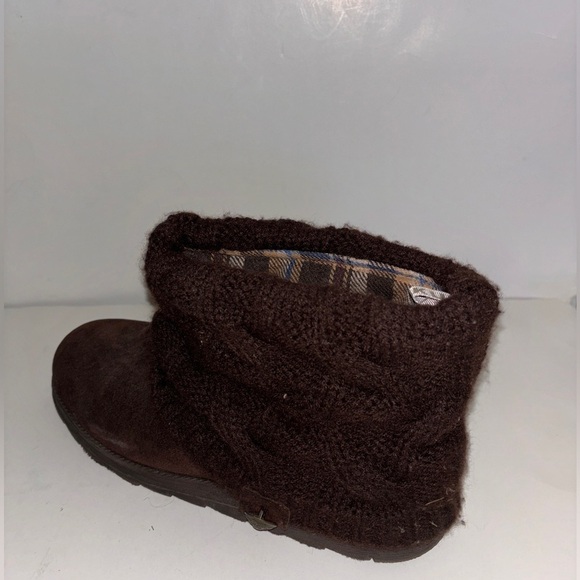 MUK LUK Lava Knit Overlay Round Toe Memory Foam Ankle‎ Bootie Women 11M Pull-On - Picture 6 of 9
